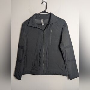 Alexo Athletica Jacket Brezzy Moto Mesh Breathable Black Full Zip Sz M